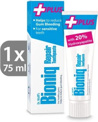 Dr. Wolff's Bioniq Repair Plus Toothpaste 75ml | Sensitive Toothpaste with Adde