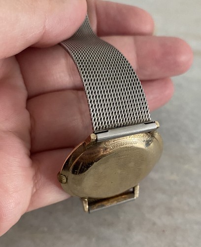 Vintage Men’s 10k Yellow Gold Filled Lucien Piccard Seashark Watch Automatique - Picture 5 of 6