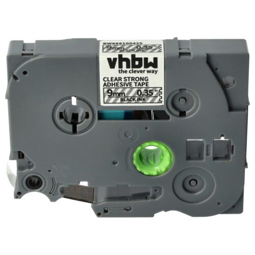 Cassetta-nastro compatibile con Brother PT E550WVP E800W nero su trasparente - Photo 1/9