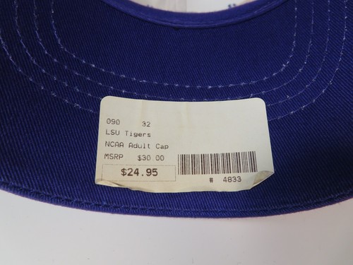 LSU Tigers Cap Top Of The World White Purple Yellow Baseball Hat Strapback *READ - Picture 8 of 8