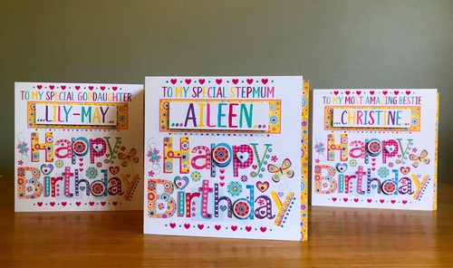 Special birthday card for girl female special female Personalised pretty card - Picture 7 of 12