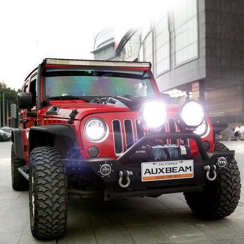AUXBEAM Pair 9" inch 150W LED Work Lights DRL Spot Beam Offroad Driving Fog Lamp - Picture 11 of 12