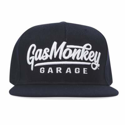 Gas Monkey Garage 3D Schriftzug Logo Druckknopflasche Kappe Mütze - marineblau - UK LAGER UK VERKÄUFER