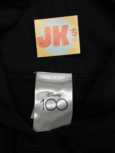 NEW Tokyo Disney Hoodie Adult Large Black White Disney100 Goofy 100th Japan - Picture 7 of 13