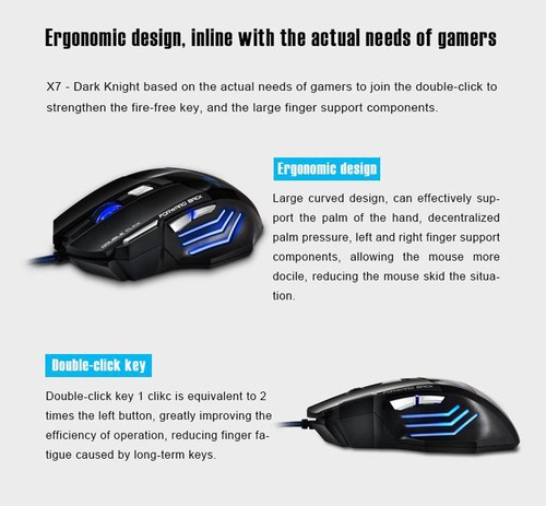 Professional LED Optical Mouse DPI 7 Button USB Wired Gaming Mouse For Pro Game - Picture 6 of 6