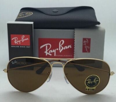 BRAND NEW Ray-Ban Gold Frame Sunglasses with Brown Case Amazon.com: Ray-Ban RB3025 001/33 Gold Frame/Crystal Brown  main image 3
