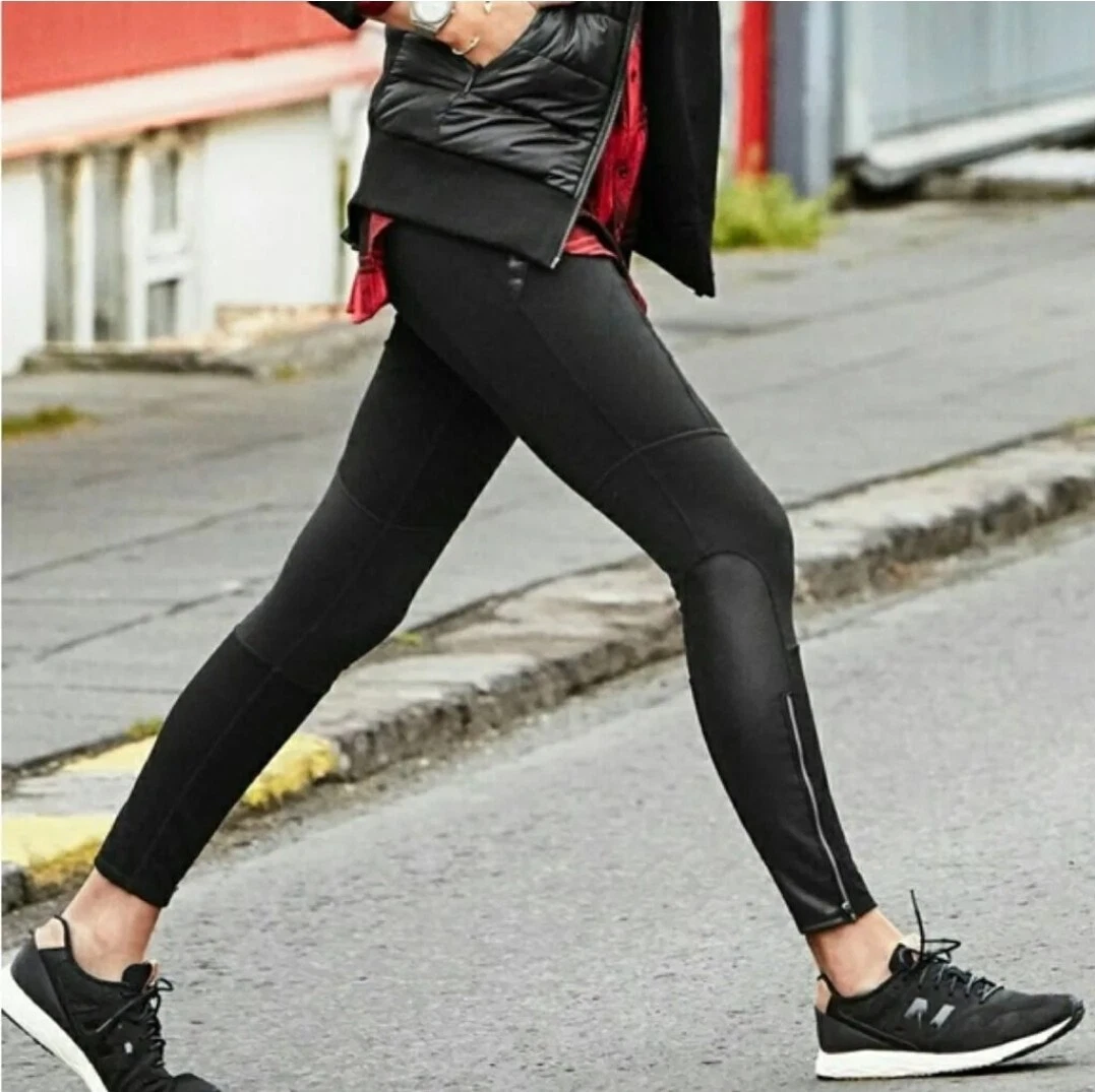 Workout leggings with store zipper pockets