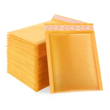 12-500pcs Made in USA Kraft Bubble Mailer Shipping Envelopes #000 4”x7”