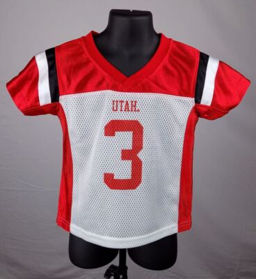 Utah Utes Jersey Boy's 2T Red #3 Toddler Baby Kids Football Jersey New ST08