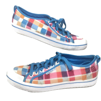 Adidas Casual Shoes Womens 9.5 Multi Colored Plaid Check Flats Skate  Sneaker | eBay