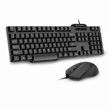 Wired Keyboard and Mouse Combo Full-Size Keyboard and Mouse Combo with Optica...