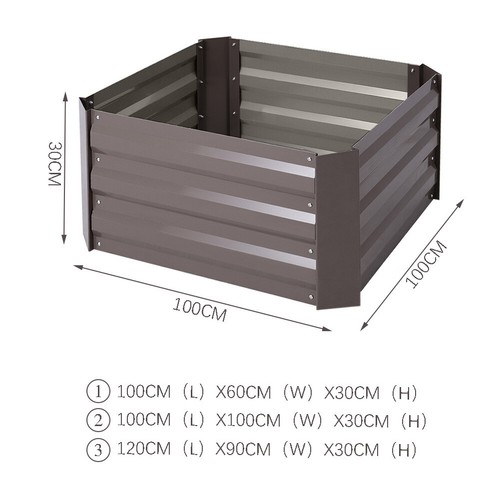Galvanized Outdoor Metal Raised Garden Bed Vegetable/Flower Deck Planter Box Pot - Picture 5 of 43
