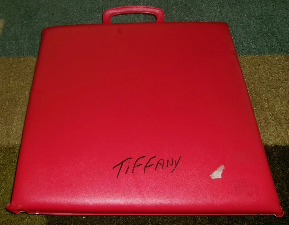 Raro DE COLECCIÓN 1993 Auténtico BUFFALO BILLS Casco Rojo Cojín Asiento Rich Stadium Foto 4 de 4