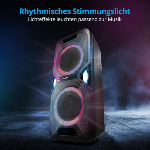 MEDION MD44438 P67038 Party Soundsystem Tower LED Akku 2x 220W Bluetooth - Bild 2 von 7
