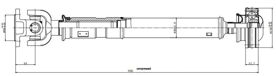 Eje de transmisión delantero 65-9514 hélice eje de transmisión apto para Dodge Dakota 2001 2002-2007 Foto 3 de 4