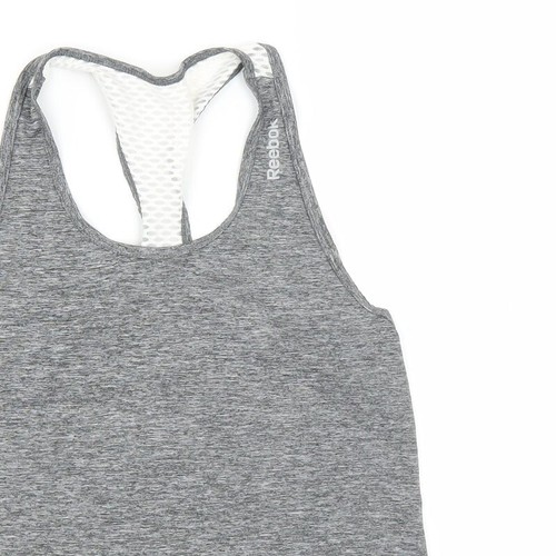 Reebok Womens Grey Polyester Blend Basic Tank Size XS Scoop Neck - Picture 7 of 12