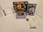 Nintendo SNES Ms PAC-MAN Authentic Box & Insert *Tested & Works*