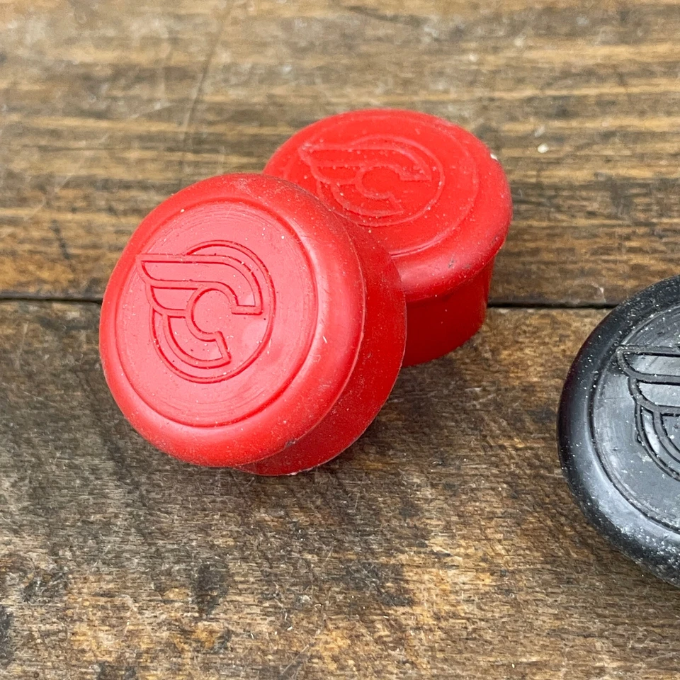 Vintage Cinelli Logo Bar End Plugs Lot Red White Blue 8 Road Handlebar Caps E - Image 4 of 4
