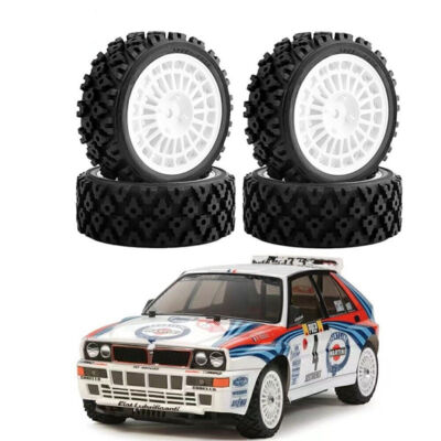 RC Rally Replacement Rubber Tire Set For Tamiya TT01 TT02 XV01 HPI 1 10 Car