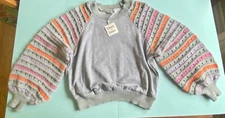 Davi & Dani Knit Sleeve Sweater Stylish Comfy Fall Winter Women’s Medium *NWT**