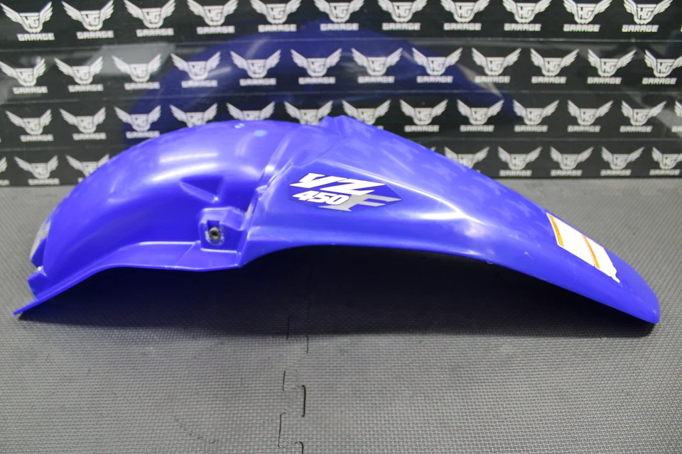 Yamaha YZ450F 2004 2005 azul OEM guardabarros trasero plástico gráficos originales Foto 2 de 4