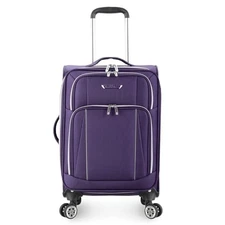  Lares Softside Expandable Luggage with Spinner Wheels Carry-On 22-Inch Purple