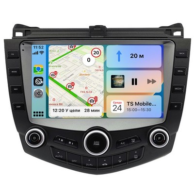 9'' Android 14 Car Stereo w/Wireless CarPlay for Honda Accord 2003-2007 2/32G GPS