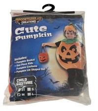 Spooktacular 3 Piece Pumpkin Halloween Costume Outfit Child  s Size Med 8-10 