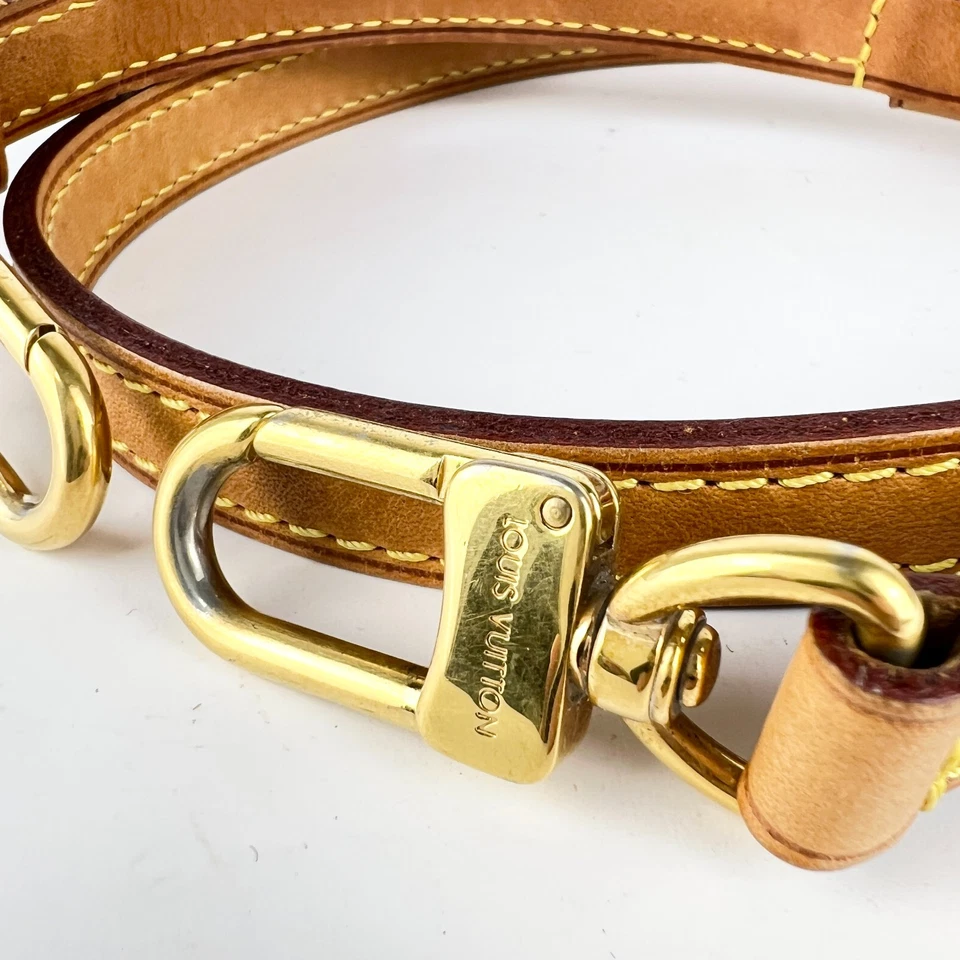 Кожаный регулируемый ремешок Louis Vuitton модель Vachetta бежевый подержанный из Японии - Изображение 2 из 4