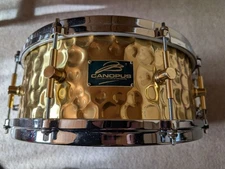 Rare Canopus Hammered Brass Snare 14 inch with SPS case