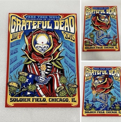Grateful Dead GD50 Fare Thee Well Poster Chicago Soldier Field