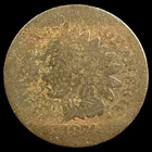 1874 Indian Head Cent - Antique United States of America 1c Penny Coin