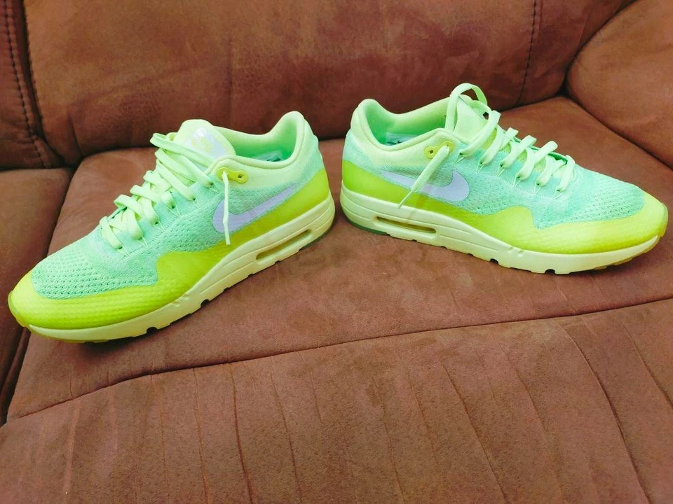 Nike Air Max 1 Ultra Flyknit Volt Amarillo Hombres 12.0 EE. UU. Nuevas de Japón Foto 3 de 4