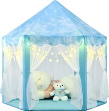 Frozen Princess Tent for Girls, Kids Play Tent with LED Small Snowflake Light...