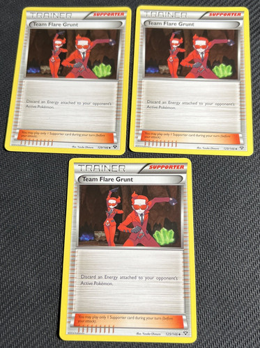 Team Flare Grunt 129/146 XY Base Set Supporter Pokemon Card Non-Holo  3