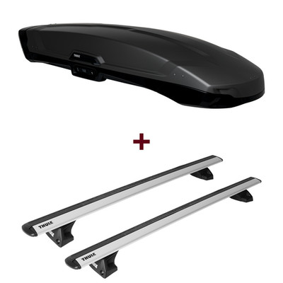 Dachbox Thule Vector L + Dachträger Thule WingBar EVO für Hyundai Grand Santa Fe