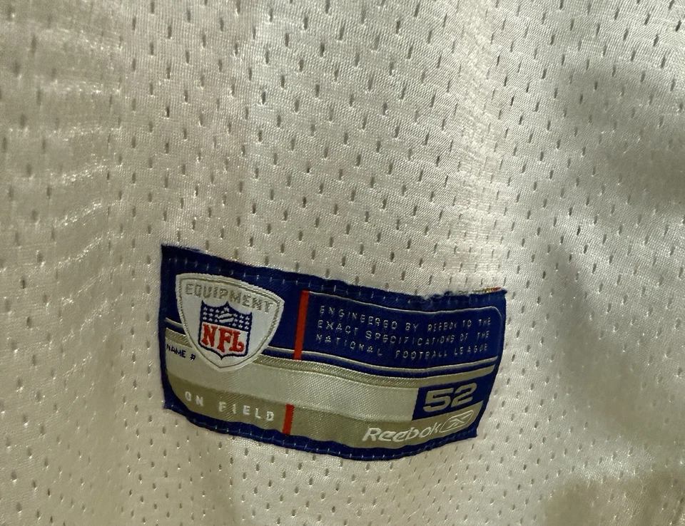 Camiseta de futebol NFL #54 BRIAN URLACHER CHICAGO BEARS BORDADA REEBOK TAMANHO 52 - Imagem 4 de 4