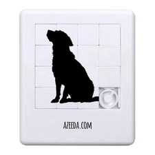 'Silhouette of Dog Sitting' Sliding Puzzle (PZ00029825)