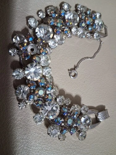 Vintage Rhinestone Bracelet Costume Jewelry