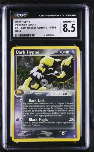 CGC 8.5 Dark Hypno 6/109 EX Team Rocket Returns Holo Pokemon Card