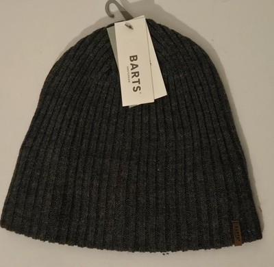 Barts Amsterdam Dark Gray Wilbert Beanie hat one size NWT New