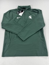 Nike Michigan State Spartans 2023 Coach Hooded Half-Zip Jacket L NWT