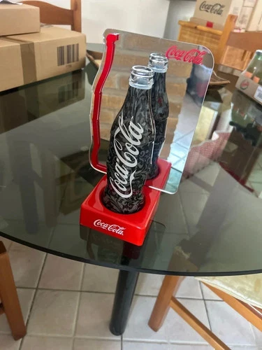 Vintage COCA COLA Advertising Display Display with Mirror and Advertising Bottle