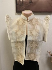 Filipiniana Beige Large Bolero Or Women Barong