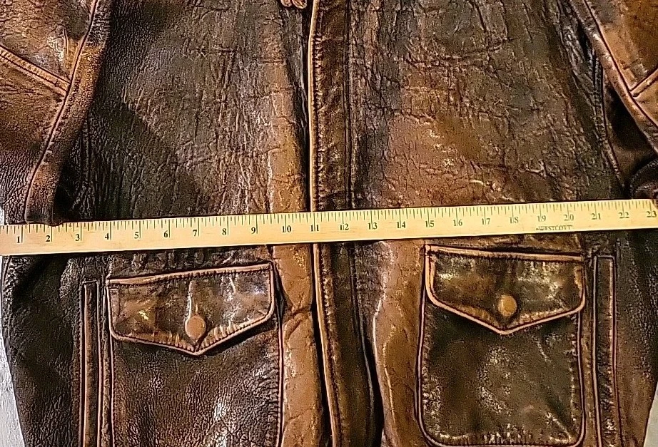 GREAT AMERICAN PILOT CHAQUETA DE CUERO HOMBRE GRANDE MARRÓN 96570-1000 * Foto 4 de 4