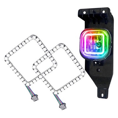 LED Fog Light Halo Ring Lights ColorSHIFT For 2005-07 Ford F-250/350 Superduty