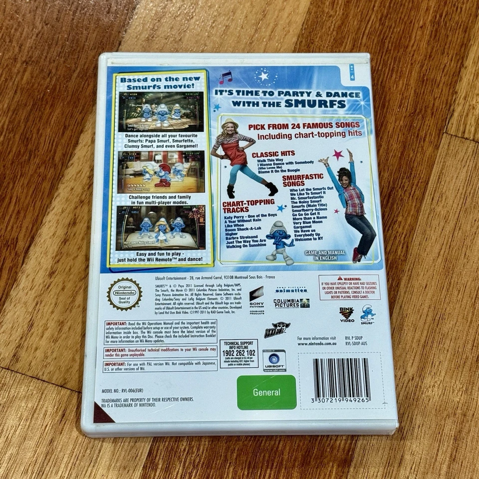 The Smurfs Dance Party For Nintendo Wii - Like New With Manual - Image 2 of 4