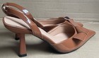 Brown Pointed toe Slingback Heels Shoes In Excellent Shape Size 39 — photo 3