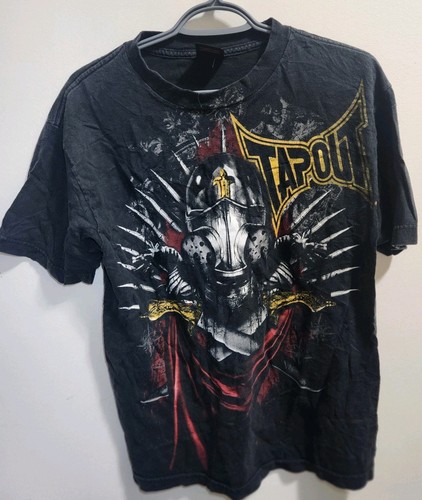 Vintage TAPOUT Knight Goth Faded T Shirt Medium MMA Double Sided Grunge - Bild 1 von 6