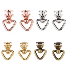 2pcs Ball Post with Triangle Ring Rivet Stud Round Head Screw Back